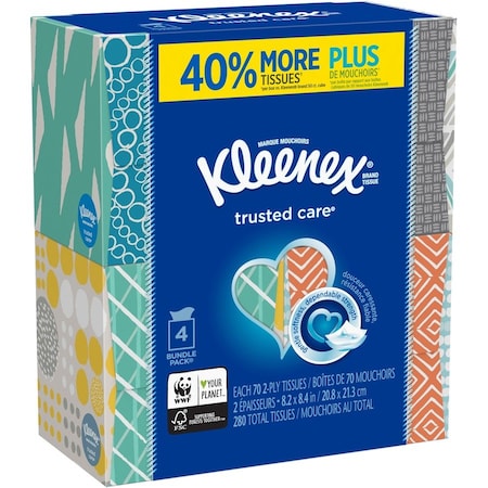 Tissue, Cre, Trstd, 70, 4/Pk 4PK